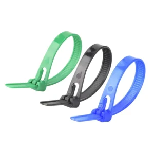 CHINEE Plastic Zip Tie Tie Wrap Releasable Nylon 66 Cable Ties China Approved CE ROHS REACH UV Resist Black Color Yellow Bag Green Red