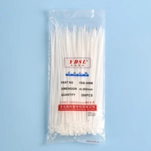 CHINEE Professional Factory Custom 3.6*300mm Nylon 66 PA66 Cable Ties Strong Strap Zip Tie Self-Locking Plastic Wire Ties ROHS