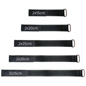 CHINEE Releasable Hook and Loop Flat Buckle Strap Custom logo Nylon Self Locking Cable Tie Wrap With Metal Oval Buckle