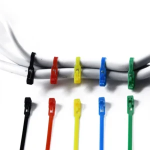 CHINEE Releasable Nylon Cable Ties 4 8x200mm Reusable Self Locking Cable Management Zip Ties PA66 Wire Organizer