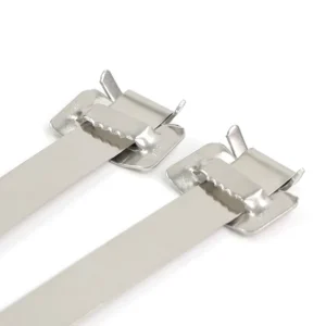 CHINEE Releasable Stainless Steel Cable Ties Reusable Metal Zip Ties with Serrated Lock Stainless Steel Banding Straps