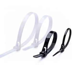CHINEE Reusable 8*400mm Zip Ties Heavy Duty Zip Tie Thick Black Cable Ties Reusable for Multi Purpose Use Indoor and Outdoor