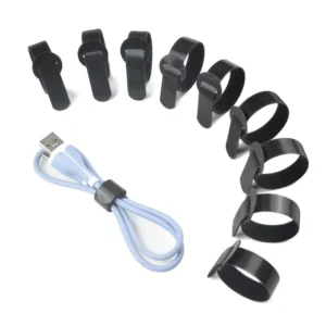 CHINEE Reusable Back to Back Releasable Hook and Loop Cable Tie Strap Wrap Double Sided Adjustable Cable Tie
