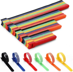 CHINEE Reusable Cable Ties 135mm Nylon Fastener Multi-Size Cable Tie Velcro Cable Ties
