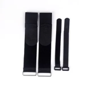 CHINEE Reusable Custom Printed Logo Adjustable Releasable Nylon Hook and Loop Strap Cable Tie With Buckle