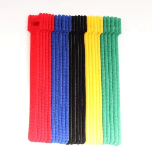 CHINEE Reusable Fastening Cable Ties with Hook and Loop 3 Sizes and 5 Colors