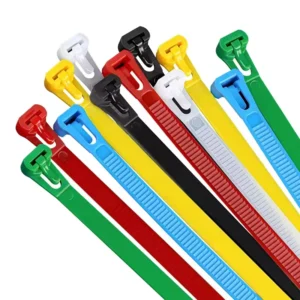 CHINEE Reusable Nylon Cable Ties Black White Red Yellow Blue Green Releasable Cable Tie Strap