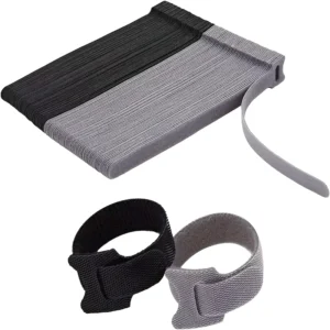 CHINEE Reusable Nylon66 94V-2 Cable Ties 150mm Length with Releasable Hook Loop Cord Organizer