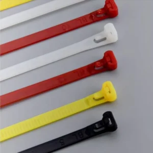 CHINEE Reusable Releasable Cable Ties 4.8x200mm Adjustable Zip Ties Nylon 66 Strong Tensile Strength Anti-UV Wiring Straps