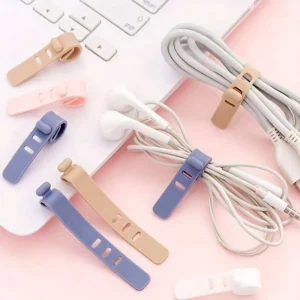 CHINEE Reusable Silicone Cable Ties Flexible Releasable Zip Ties for Wire Management