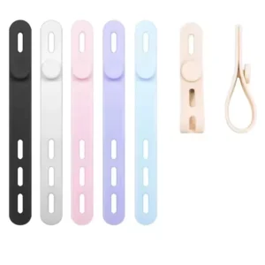 CHINEE Reusable Silicone Cable Ties High Elasticity Releasable Cord Wraps Organizer Electrical Cords Phone Chargers Earphones