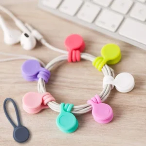 CHINEE Reusable Silicone Zip Ties Releasable Wire Cable Fasteners