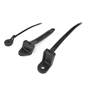 CHINEE Screw Mount Cable Ties Practical Nylon 66 Car Zip Ties with Strong Self-Locking Fixed Head for Home and Office Use 157-00020