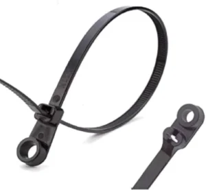 CHINEE Screw Mount Nylon Cable Ties Self-Locking Fixed Head Round Hole Heavy Duty Durable Non-Breaking Wire Fasteners
