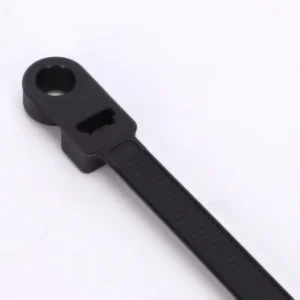 CHINEE Self Locking 7.5*300mm Cable Ties with 6.5mm Aperture Screw Mounting Hole X50 Nylon 66 Zip Ties