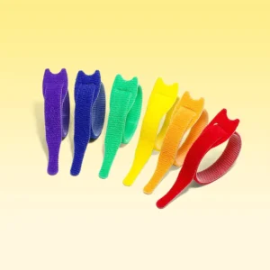 CHINEE Self Locking Adjustable Double Hook and Loop 250mm 300mm Cable Tie Tag Strap Heavy Duty Charging Reusable Nylon Cable Ties