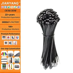CHINEE Self Locking Industrial Cable Ties Black and White Options with Nylon PA66 Material Available Widths 2.5 3.6 4.8″