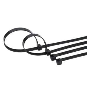 CHINEE Self-Locking Nylon PA66 Cable Ties Black White Standard Zip Ties Flame-Retardant 94V-2/V-0 UV-Resistant Electrical Use