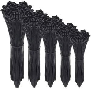CHINEE Self Locking UV Resistant Heavy Duty Zip Ties Black Nylon 66 Cable Ties For Industrial Cable Management
