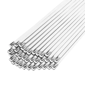 CHINEE Stainless Steel Cable Ties 4.6x200mm Heavy Duty Rustproof Zip Ties 304 Grade for Marine Industrial Outdoor Bundling