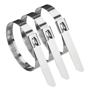 CHINEE Stainless Steel Self Locking Cable Ties Banding 4.6mm X 200mm Industrial Use