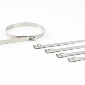 CHINEE Stainless Steel Self-Locking Releasable Cable Ties 4.6mm Width Metal Zip Fastener Organization Security Lengths