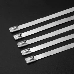 CHINEE Stainless Steel Self locking Zip Ties 304 316 201 Grades White 60~+550 Ball Shaped Cable Ties for Industrial Use