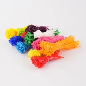 CHINEE Strength Cable Wire Ties 100pcs Mixed Colored Zip Ties Heavy Duty 12+10+8+6+4 Inch Zip Ties for Indoor Outdoor
