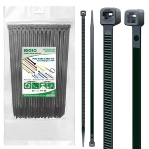 CHINEE UL CE Certification UV Resistant 100 Pcs Heavy Duty Black White Plastic Zip Tie Wraps Sizes 8 Inch Cable Ties
