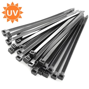 CHINEE UV Resistant Black Self-Locking Cable Ties Nylon 66 Zip Ties For Outdoor Environments Exposed To Strong Sunlight