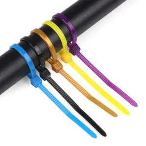 CHINEE YDSL 7.2*450mm Self Locking Releasable Double Flex Cuff Black Nylon Cable Wire Tie Cord Strap Zip Ties