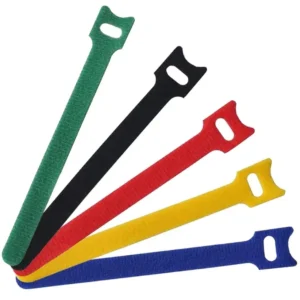CHINEE 10*110mm Reusable Adjustable Double Sided Self-adhesive Hook Loop Black Velcro Cable Ties For Home