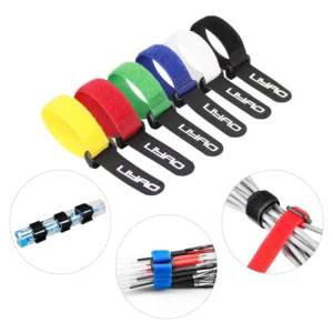 CHINEE 100% Nylon Adjustable Hook and Loop Cable Tie With Buckle Cable Strap Industrial Multifunctional Storage