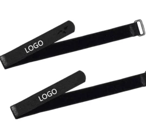 CHINEE 100% Nylon Reusable Eco Friendly Self Adhesive Hook Loop Strap 15cm Black Heat Resistant Printed Logo
