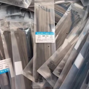 CHINEE 100 PCS / PACK 3.6*200 mm Nylon Cable Ties Custom Black & White Self-Locking 4 X 200 Plastic Strap Manufacture