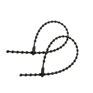 CHINEE 100 Pack 15 Inch White Adjustable Reusable Durable Plastic Twist Straps Zip Ties Beaded Cable Ties