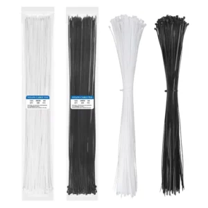 CHINEE 100 Pack Nylon Cable Zip Ties 4.8*650mm 25.6 Inch Self Locking Fasteners 50lb Indoor Outdoor Wire Wraps Fast Secure Cable