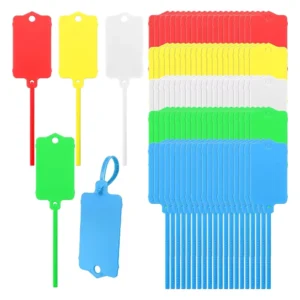 CHINEE 100 Plastic Transportation Labels with Multiple Colors Cable Ties Waterproof Writable Labels Custom Key Tag