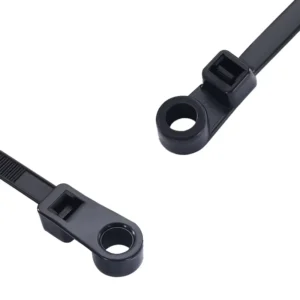 CHINEE 100PCS Plastic Ties with Screw Hole Mountable Head Cable Ties Multipurpose Heavy Duty Nylon Zip Ties 3*100mm