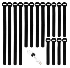 CHINEE 100PCS Reusable Cable Ties Multi Purpose Cable Management Hook & Loop Cable Straps Wire Ties
