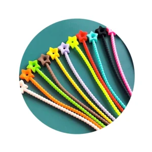 CHINEE 100Pcs Lot Assorted Candy Color Reusable Silicone Cable Twist Ties Bread Tie Fastening Rubber Wires for Daily Use Keychain