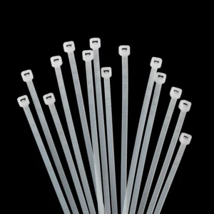 CHINEE 100pcs 3.6*200mm Nylon Self Locking Cable Ties White UV Zip Tie Plastic Wire Ties