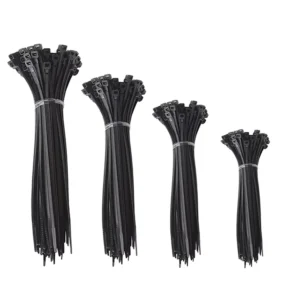 CHINEE 100pcs Black White UV Resistant Nylon 66 Self Locking Heavy Duty Zip Release Cable Ties for CE ROHS Certified for Cable