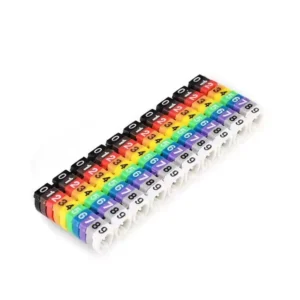 CHINEE 100pcs Flexible Bottom Price 0~9 FIBER Cable Marker Clip on Wire Markers FIBER Wire Markers Storage