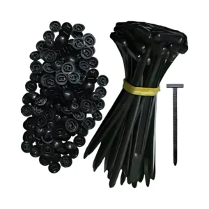 CHINEE 100pcs Nylon Universal Cable Ties Heavy Duty Self Locking Zip Ties Pin Button Design UV Resistant Car Body Fasteners for Daily