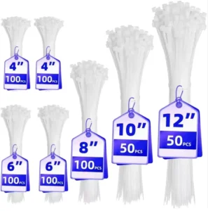 CHINEE 100pcs Self locking Nylon 66 Cable Ties 300mm Heat Resistant Acid Erosion Control ISO CE Certified High Quality