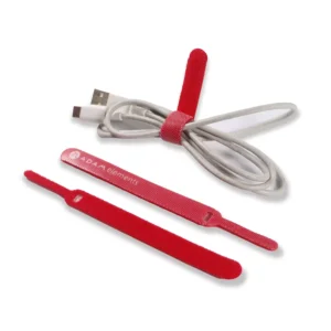 CHINEE 10X100mm Back-to-Back Hook and Loop Cable Ties Needle-Type Anti-Loss Design Custom 1-Color Logo for Electronics Office