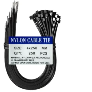 CHINEE 10inch Eco Friendly Nylon Cable Ties Tie Wrap Zip Ties for Electric Wiring Non reusable Cable Tie