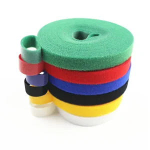 CHINEE 10mm Self Gripping Self Adhesive Double Sided Polyester Hook And Loop Tape Cable Strap For Wire Bundling