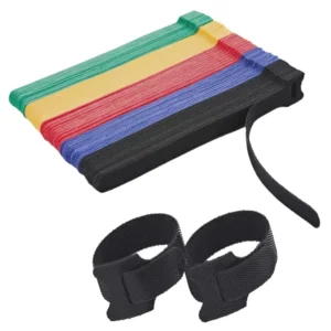 CHINEE 12*150mm Reusable Adjustable Self Adhesive Back To Back Hook And Loop Velcro Cable Tie Double Side Fastener Tape
